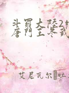 斗罗大陆2绝世唐门王冬武魂