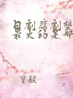 日剧腐剧双男主最火的是哪部剧
