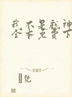 我不是戏神小说全本免费下载