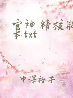 官神 精校版全本txt
