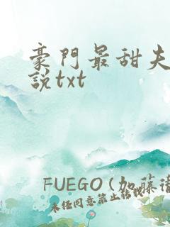 豪门最甜夫妻小说txt