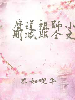 魔道祖师小说无删减版全文下载