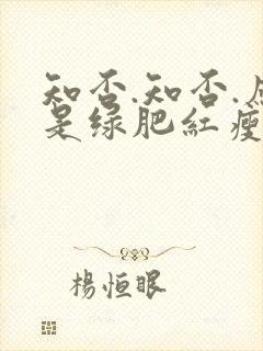 知否.知否.应是绿肥红瘦原著