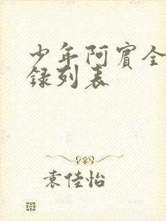 少年阿宾全文目录列表
