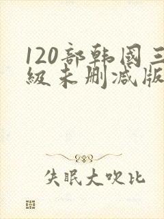 120部韩国三级未删减版