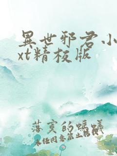 异世邪君小说txt精校版
