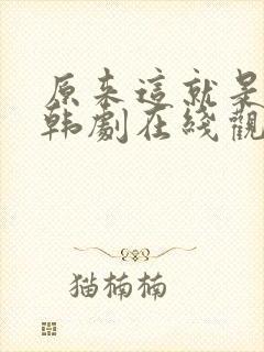 原来这就是爱啊韩剧在线观看免费