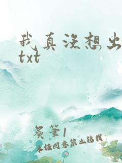 我真没想出名啊txt