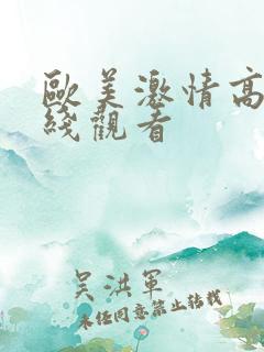 欧美激情高清在线观看
