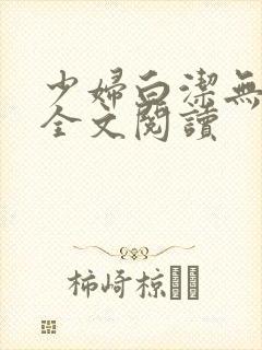 少妇白洁无删减全文阅读