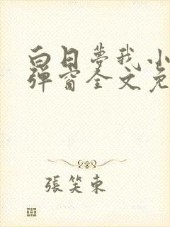 白日梦我小说无弹窗全文免费阅读