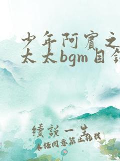少年阿宾之房东太太bgm目录
