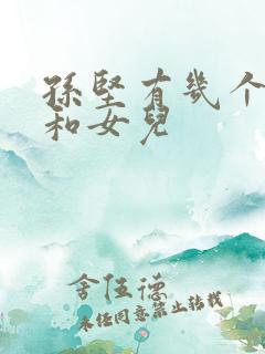孙坚有几个儿子和女儿
