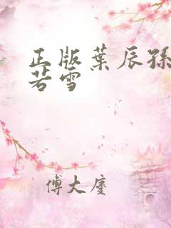 正版叶辰孙怡夏若雪