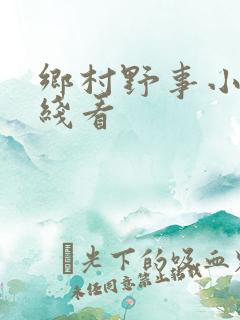 乡村野事小说在线看