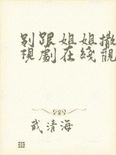 别跟姐姐撒野电视剧在线观看免费