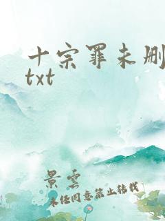 十宗罪未删减版txt