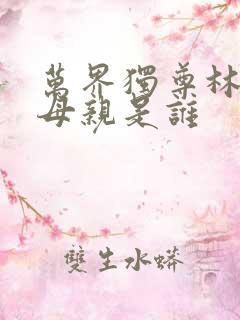 万界独尊林枫的母亲是谁