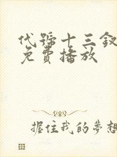 代号十三钗全集免费播放
