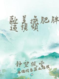 欧美操肥胖婆逼逼视频