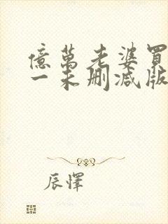 亿万老婆买一送一未删减版免费阅读全文