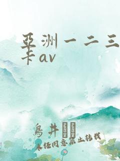 亚洲一二三区不卡av