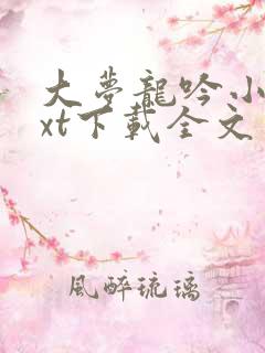 大梦龙吟小说txt下载全文