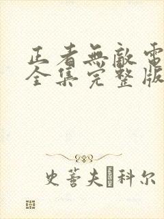 正者无敌电视剧全集完整版免费