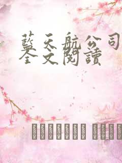 蓝天航公司空姐全文阅读