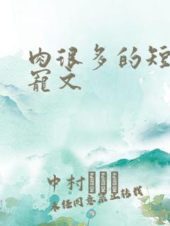 肉很多的短篇甜宠文
