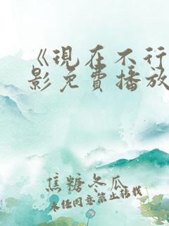 《现在不行》电影免费播放