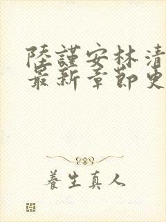 陆谨安林清小说最新章节更新时间