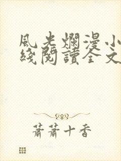 风光烂漫小说在线阅读全文无弹窗