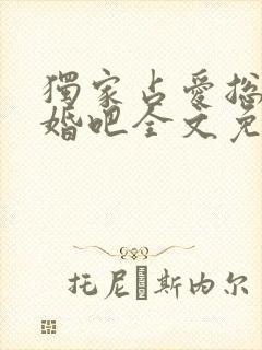 独家占爱总裁结婚吧全文免费阅读