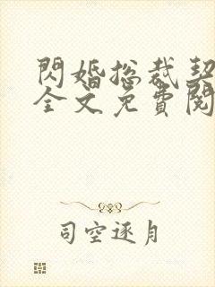 闪婚总裁契约妻全文免费阅读小说