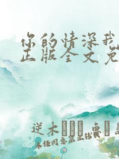你的情深我不配正版全文免费阅读