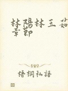 林阳林玉茹全部章节