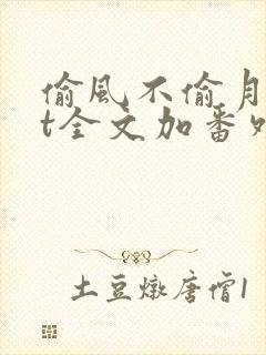 偷风不偷月txt全文加番外