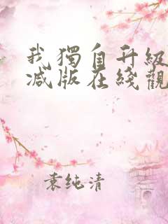 我独自升级未删减版在线观看