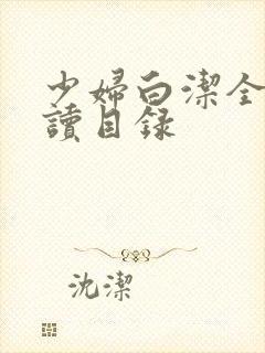 少妇白洁全文阅读目录