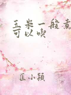 玉米一般煮多久可以吃
