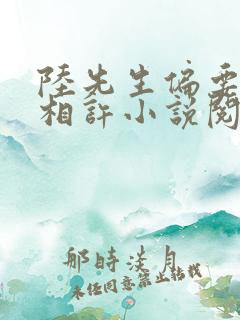 陆先生偏要以婚相许小说阅读