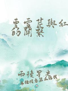 曹雪芹与红楼梦的关系