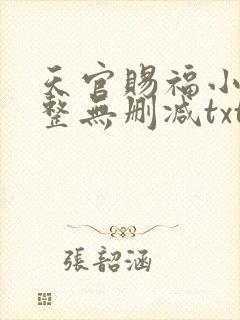 天官赐福小说完整无删减txt下载