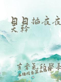 日日插夜夜爽天天干