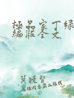 极品家丁绿帽改编版全文