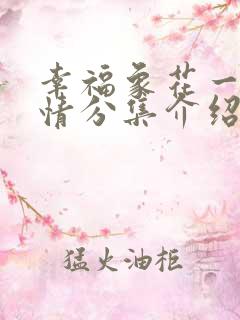 幸福象花一样剧情分集介绍