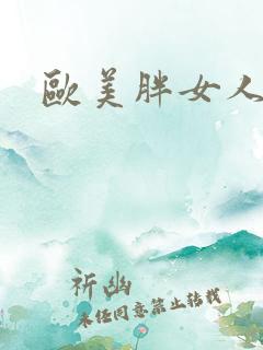 欧美胖女人操穴