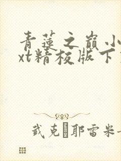 青莲之巅小说txt精校版下载