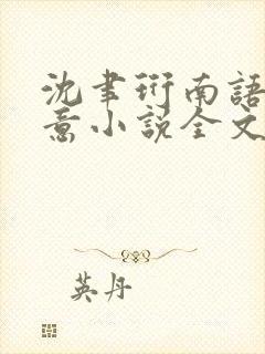 沈聿珩南语乔清意小说全文阅读